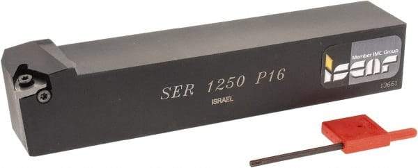 Iscar - External Thread, Right Hand Cut, 1-1/4" Shank Width x 1-1/4" Shank Height Indexable Threading Toolholder - 7" OAL, P 16 Insert Compatibility, SE Toolholder - Industrial Tool & Supply