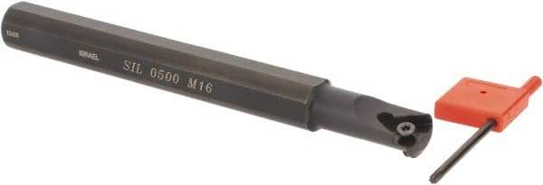Iscar - Internal Thread, Left Hand Cut, 5/8" Shank Width x 5/8" Shank Height Indexable Threading Toolholder - 6" OAL, M 16 Insert Compatibility, SI Toolholder, Series SIL - Industrial Tool & Supply