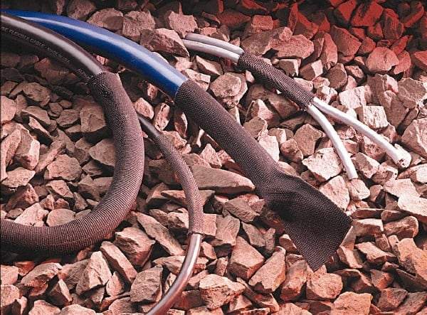 Alpha Wire - 2:1, Fabric Heat Shrink Electrical Tubing - Black - Industrial Tool & Supply