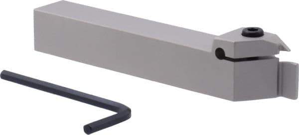 Iscar - TGD, External, Right Hand, 0.29" Max Depth of Cut, 0.118 to 1/8" Groove Width, Indexable Grooving Tool Holder - TGMF 3.. Insert Compatibility, 3/4" Shank Height, 3/4" Shank Width, 5" OAL - Industrial Tool & Supply