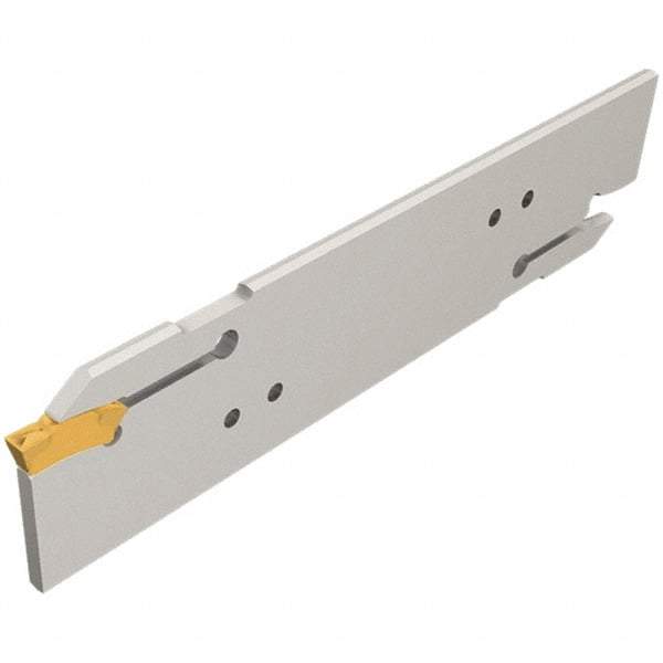 Iscar - 4 to 5mm Groove Width, 15mm Max Depth of Cut, Neutral Cut, TGHN Indexable Grooving Blade - TGMF (Full Radius), TGMF/P Insert Style, Series Top Grip - Industrial Tool & Supply