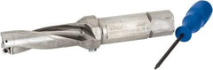 Iscar - 2.63" Max Drill Depth, 3xD, 7/8" Diam, Indexable Insert Drill - 2 Inserts, 1" Shank Diam, Straight Shank - Industrial Tool & Supply