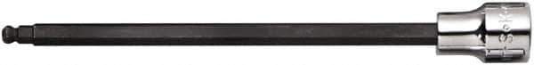 SK - 3/8" Drive, 5mm Hex Bit Socket - 6" OAL, 5" Bit Length, Ball End - Industrial Tool & Supply