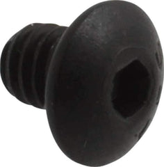 Value Collection - #8-32 UNC Hex Socket Drive, Button Screw - Alloy Steel, Black Oxide Finish, Fully Threaded, 3/16" Length Under Head - Industrial Tool & Supply