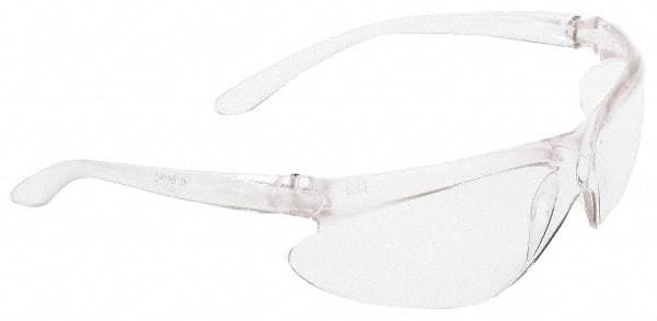 Honeywell - Amber Lenses, Frameless Safety Glasses - Scratch Resistant, Plastic Frame, Size Universal, Wrap Around - Industrial Tool & Supply