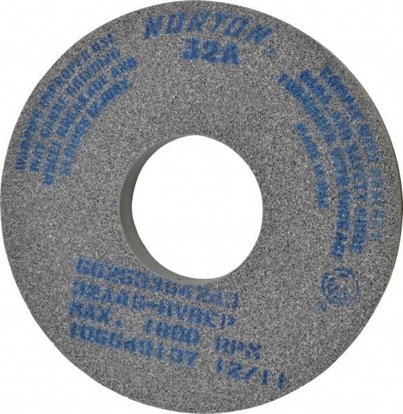 Norton - 14" Diam x 5" Hole x 1-1/2" Thick, H Hardness, 46 Grit Surface Grinding Wheel - Aluminum Oxide, Type 1, Coarse Grade, 1,800 Max RPM, Vitrified Bond, No Recess - Industrial Tool & Supply