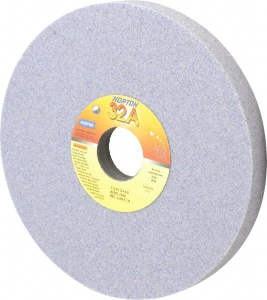 Norton - 7" Diam x 1-1/4" Hole x 3/4" Thick, J Hardness, 60 Grit Surface Grinding Wheel - Aluminum Oxide, Type 5, Medium Grade, 3,600 Max RPM, Vitrified Bond, One-Side Recess - Industrial Tool & Supply