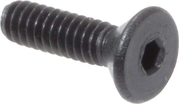 Value Collection - #0-80 UNF Hex Socket Drive, 82° Flat Screw - Alloy Steel, Black Oxide Finish, Fully Threaded, 1/4" OAL - Industrial Tool & Supply