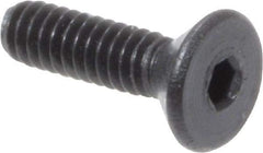 Value Collection - #0-80 UNF Hex Socket Drive, 82° Flat Screw - Alloy Steel, Black Oxide Finish, Fully Threaded, 1/4" OAL - Industrial Tool & Supply