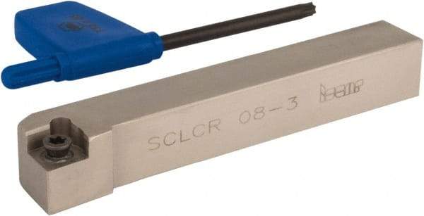Iscar - SCLC, Right Hand Cut, 1/2" Shank Height x 1/2" Shank Width, Neutral Rake Indexable Turning Toolholder - 3-1/2" OAL, CC.T 3 Insert Compatibility, Series Isoturn - Industrial Tool & Supply