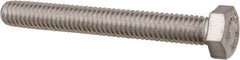 Value Collection - 5/16-18 UNC, 2-1/4" Length Under Head Hex Head Cap Screw - Fully Threaded, Grade 316 Stainless Steel, Uncoated, 1/2" Hex - Industrial Tool & Supply