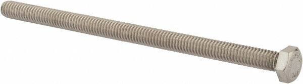 Value Collection - 5/16-18 UNC, 5-1/2" Length Under Head Hex Head Cap Screw - Fully Threaded, Grade 316 Stainless Steel, Uncoated, 1/2" Hex - Industrial Tool & Supply