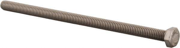 Value Collection - 5/16-18 UNC, 6" Length Under Head Hex Head Cap Screw - Fully Threaded, Grade 316 Stainless Steel, Uncoated, 1/2" Hex - Industrial Tool & Supply