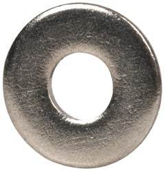Value Collection - #4 Screw, Grade 316 Stainless Steel Standard Flat Washer - 1/8" ID x 5/16" OD, 0.031" Thick, Plain Finish - Industrial Tool & Supply