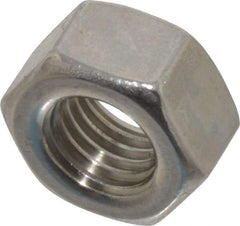 Value Collection - 5/16-24 UNF Stainless Steel Right Hand Hex Nut - 1/2" Across Flats, 7/64" High, Uncoated - Industrial Tool & Supply