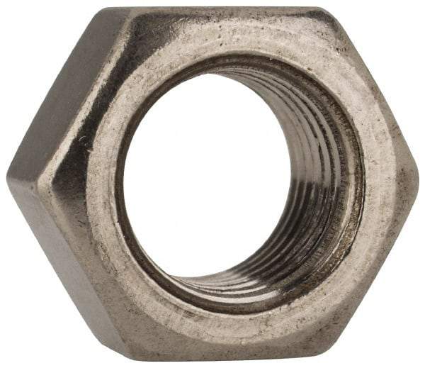 Value Collection - 3/8-24 UNF Stainless Steel Right Hand Hex Nut - 9/16" Across Flats, 21/64" High, Uncoated - Industrial Tool & Supply