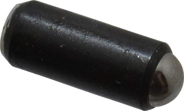 Gibraltar - 0.44" Body Length x 3/16" Body Diam, 1 Lb Init to 2.5 Lb Final End Force, Steel Press Fit Ball Plunger - 5/32" Ball Diam, 0.058" Max Ball Reach, +0.0010; +0.0020" Tolerance - Industrial Tool & Supply
