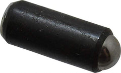 Gibraltar - 0.44" Body Length x 3/16" Body Diam, 1 Lb Init to 2.5 Lb Final End Force, Steel Press Fit Ball Plunger - 5/32" Ball Diam, 0.058" Max Ball Reach, +0.0010; +0.0020" Tolerance - Industrial Tool & Supply