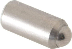 Gibraltar - 0.525" Body Length x 1/4" Body Diam, 1.5 Lb Init to 3.5 Lb Final End Force, Stainless Steel Press Fit Ball Plunger - 3/16" Ball Diam, 0.07" Max Ball Reach, +0.0010; +0.0020" Tolerance - Industrial Tool & Supply