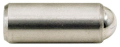 Gibraltar - 0.44" Body Length x 3/16" Body Diam, 2 Lb Init to 5 Lb Final End Force, Stainless Steel Press Fit Ball Plunger - 5/32" Ball Diam, 0.058" Max Ball Reach, +0.0010; +0.0020" Tolerance - Industrial Tool & Supply
