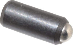 Gibraltar - 0.284" Body Length x 1/8" Body Diam, 0.75 Lb Init to 2.5 Lb Final End Force, Steel Press Fit Ball Plunger - 0.093" Ball Diam, 0.035" Max Ball Reach, +0.0010; +0.0020" Tolerance - Industrial Tool & Supply