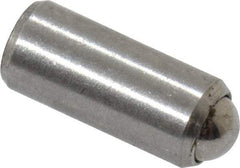 Gibraltar - 0.284" Body Length x 1/8" Body Diam, 0.75 Lb Init to 2.5 Lb Final End Force, Stainless Steel Press Fit Ball Plunger - 0.093" Ball Diam, 0.035" Max Ball Reach, +0.0010; +0.0020" Tolerance - Industrial Tool & Supply