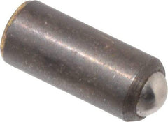 Gibraltar - 0.284" Body Length x 1/8" Body Diam, 2 Lb Init to 5 Lb Final End Force, Steel Press Fit Ball Plunger - 0.093" Ball Diam, 0.035" Max Ball Reach, +0.0010; +0.0020" Tolerance - Industrial Tool & Supply