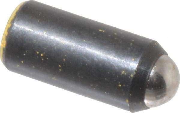 Gibraltar - 0.525" Body Length x 1/4" Body Diam, 6 Lb Init to 13 Lb Final End Force, Steel Press Fit Ball Plunger - 3/16" Ball Diam, 0.07" Max Ball Reach, +0.0010; +0.0020" Tolerance - Industrial Tool & Supply