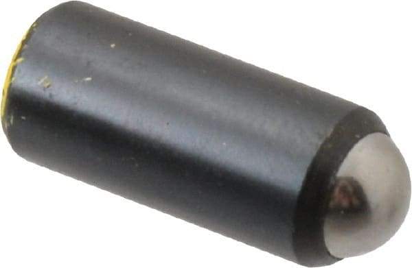 Gibraltar - 11/16" Body Length x 5/16" Body Diam, 8 Lb Init to 16 Lb Final End Force, Steel Press Fit Ball Plunger - 1/4" Ball Diam, 0.09" Max Ball Reach, +0.0010; +0.0020" Tolerance - Industrial Tool & Supply