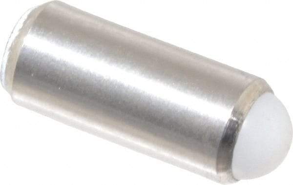 Gibraltar - 0.44" Body Length x 3/16" Body Diam, 1 Lb Init to 2.5 Lb Final End Force, Stainless Steel Press Fit Ball Plunger - 5/32" Ball Diam, 0.058" Max Ball Reach, +0.0010; +0.0020" Tolerance - Industrial Tool & Supply