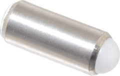 Gibraltar - 0.44" Body Length x 3/16" Body Diam, 1 Lb Init to 2.5 Lb Final End Force, Stainless Steel Press Fit Ball Plunger - 5/32" Ball Diam, 0.058" Max Ball Reach, +0.0010; +0.0020" Tolerance - Industrial Tool & Supply
