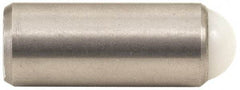 Gibraltar - 1.218" Body Length x 1/2" Body Diam, 8 Lb Init to 18 Lb Final End Force, Stainless Steel Press Fit Ball Plunger - 7/16" Ball Diam, 0.161" Max Ball Reach, +0.0010; +0.0020" Tolerance - Industrial Tool & Supply