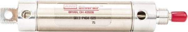 ARO/Ingersoll-Rand - 3" Stroke x 3/4" Bore Double Acting Air Cylinder - 1/8 Port, 1/4-28 Rod Thread, 200 Max psi, -40 to 160°F - Industrial Tool & Supply