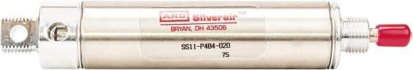 ARO/Ingersoll-Rand - 1" Stroke x 1-1/16" Bore Single Acting Air Cylinder - 1/8 Port, 5/16-24 Rod Thread, 200 Max psi, -40 to 160°F - Industrial Tool & Supply
