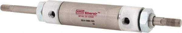 ARO/Ingersoll-Rand - 2" Stroke x 1-1/4" Bore Double Acting Air Cylinder - 1/8 Port, 7/16-20 Rod Thread, 200 Max psi, -40 to 160°F - Industrial Tool & Supply