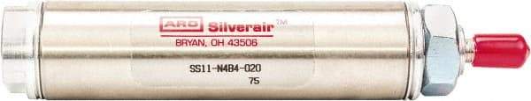 ARO/Ingersoll-Rand - 1" Stroke x 1-1/4" Bore Single Acting Air Cylinder - 1/8 Port, 7/16-20 Rod Thread, 200 Max psi, -40 to 160°F - Industrial Tool & Supply