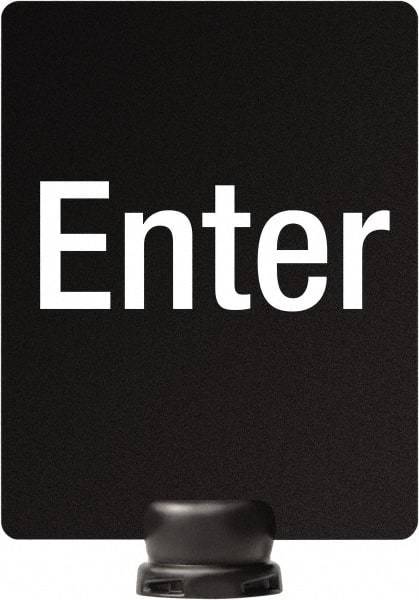 Lavi Industries - 11" High x 8-1/2" Long x 8-1/2" Wide Barrier Sign Frame - PVC, Sintra Finish, Black, Use with Tempest - Industrial Tool & Supply