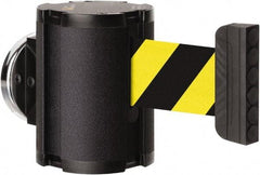 Lavi Industries - 3-1/2" High x 2-1/2" Long x 2-1/2" Wide Magnetic Wall Mount Barrier - Aluminum, Powdercoat Finish, Black, Use with Magnetic Wall Mount Barriers - Industrial Tool & Supply