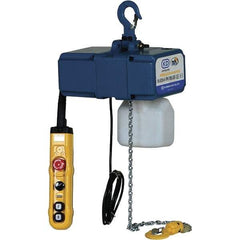 Vestil - 1/4 Ton Capacity, 0 to 49 FPM Lift Speed, 220 Volt, Electric Chain Hoist - 0.5 Output hp, 13' Max Lift - Industrial Tool & Supply