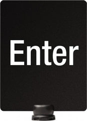 Lavi Industries - 14" High x 11" Long x 11" Wide Barrier Sign Frame - PVC, Sintra Finish, Black, Use with Tempest - Industrial Tool & Supply