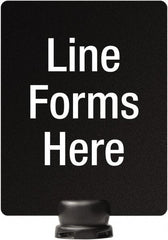 Lavi Industries - 14" High x 11" Long x 11" Wide Barrier Sign Frame - PVC, Sintra Finish, Black, Use with Tempest - Industrial Tool & Supply