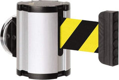 Lavi Industries - 3-1/2" High x 2-1/2" Long x 2-1/2" Wide Magnetic Wall Mount Barrier - Aluminum, Satin Chrome Finish, Satin Aluminum, Use with Magnetic Wall Mount Barriers - Industrial Tool & Supply