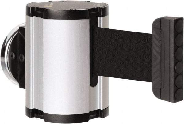 Lavi Industries - 3-1/2" High x 2-1/2" Long x 2-1/2" Wide Magnetic Wall Mount Barrier - Aluminum, Satin Chrome Finish, Satin Aluminum, Use with Magnetic Wall Mount Barriers - Industrial Tool & Supply