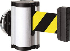 Lavi Industries - 3-1/2" High x 2-1/2" Long x 2-1/2" Wide Magnetic Wall Mount Barrier - Aluminum, Satin Chrome Finish, Satin Aluminum, Use with Magnetic Wall Mount Barriers - Industrial Tool & Supply