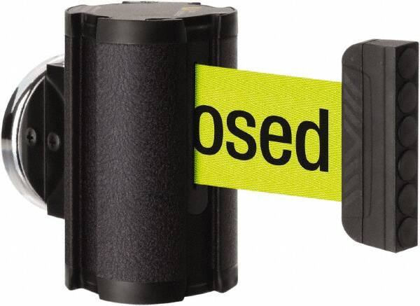Lavi Industries - 3-1/2" High x 2-1/2" Long x 2-1/2" Wide Magnetic Wall Mount Barrier - Aluminum, Powdercoat Finish, Black, Use with Magnetic Wall Mount Barriers - Industrial Tool & Supply