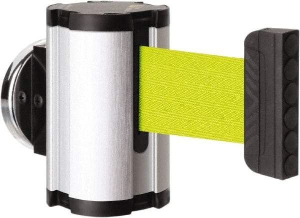 Lavi Industries - 3-1/2" High x 2-1/2" Long x 2-1/2" Wide Magnetic Wall Mount Barrier - Aluminum, Satin Chrome Finish, Satin Aluminum, Use with Magnetic Wall Mount Barriers - Industrial Tool & Supply