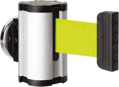 Lavi Industries - 3-1/2" High x 2-1/2" Long x 2-1/2" Wide Magnetic Wall Mount Barrier - Aluminum, Satin Chrome Finish, Satin Aluminum, Use with Magnetic Wall Mount Barriers - Industrial Tool & Supply