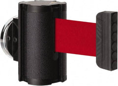 Lavi Industries - 3-1/2" High x 2-1/2" Long x 2-1/2" Wide Magnetic Wall Mount Barrier - Aluminum, Powdercoat Finish, Black, Use with Magnetic Wall Mount Barriers - Industrial Tool & Supply