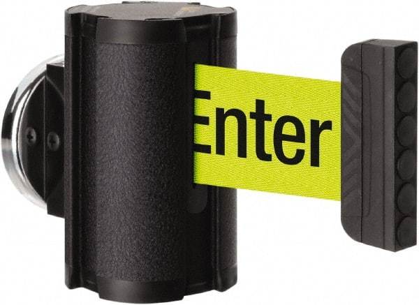 Lavi Industries - 3-1/2" High x 2-1/2" Long x 2-1/2" Wide Magnetic Wall Mount Barrier - Aluminum, Powdercoat Finish, Black, Use with Magnetic Wall Mount Barriers - Industrial Tool & Supply