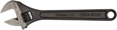 Irwin - 1-1/4" Jaw Capacity, 10" Standard Adjustable Wrench - Chrome Vanadium Steel, Black Finish - Industrial Tool & Supply